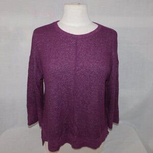 Habitat Oversized hi low Purple Soft light Fleece top Womens XS
